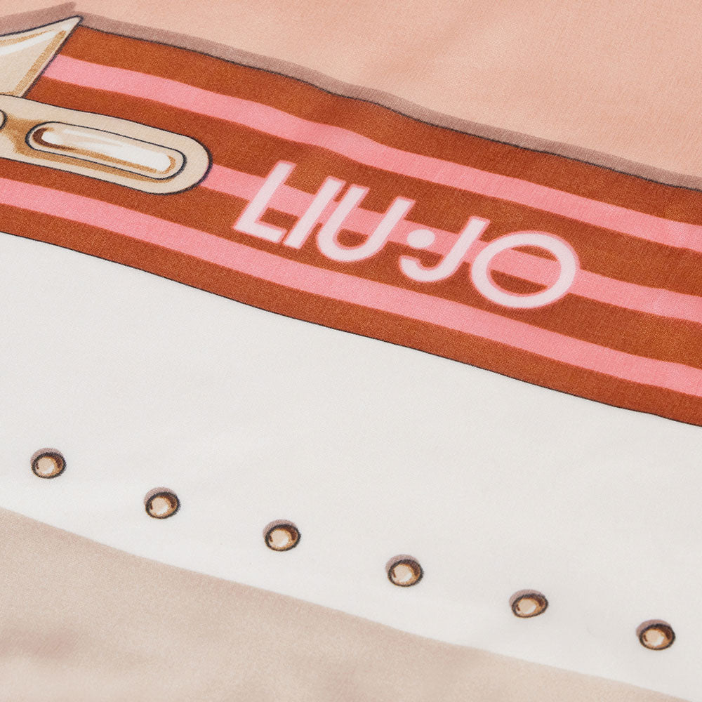 LIU JO Better Linie
Damen Schal 120x120cm in Hellbeige mit Logo