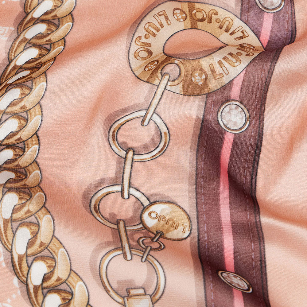 LIU JO Better Linie
Damen Schal 120x120cm in Hellbeige mit Logo