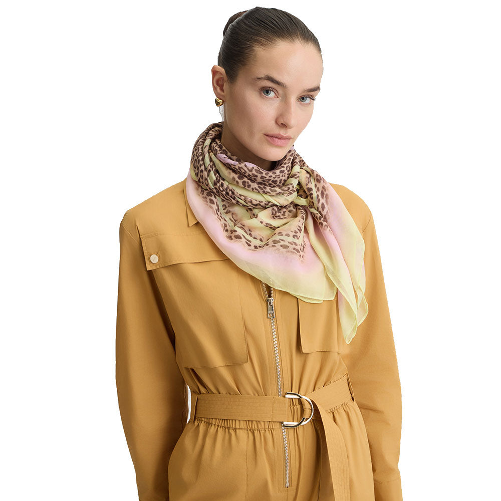 Foulard Donna 120 x 120 cm LIU JO Better stampa Animalier Giallo