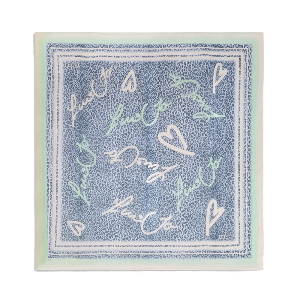 Foulard Donna 120 x 120 cm LIU JO Better stampa Animalier Verde Menta