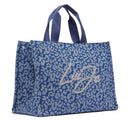 Tote Bag Large LIU JO in Denim stampa Animalier