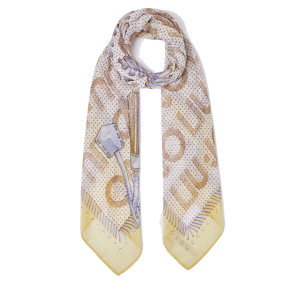 Foulard Donna 120 x 120 cm LIU JO in Tessuto Stampato Giallo