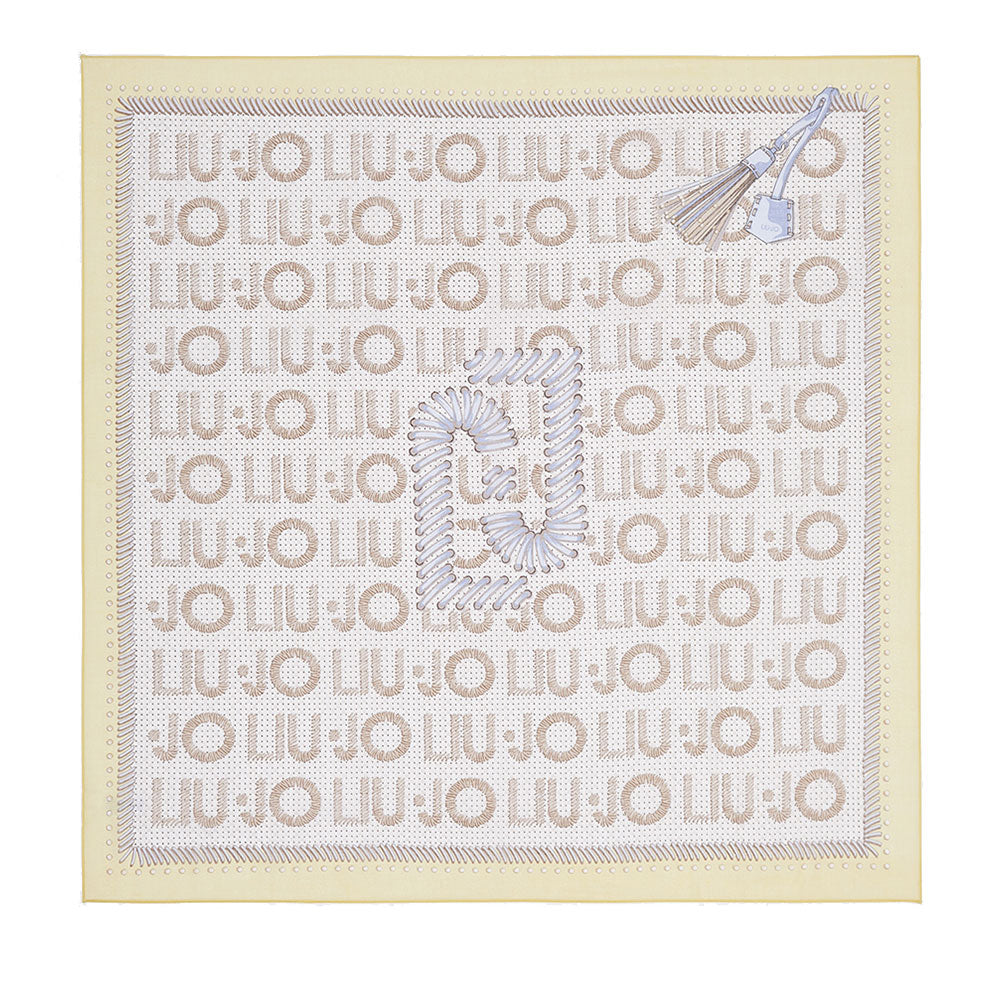 Foulard Donna 120 x 120 cm LIU JO in Tessuto Stampato Giallo