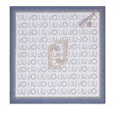 Foulard Donna 120 x 120 cm LIU JO in Tessuto Stampato Blu Scuro