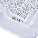 Stola Donna 70 x 180 cm LIU JO in Tessuto Denim Chiaro stampa LJ All Over