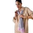 Stola Donna 70 x 180 cm LIU JO in Tessuto Rosa stampa LJ All Over