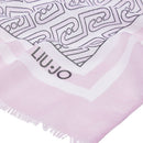 Stola Donna 70 x 180 cm LIU JO in Tessuto Rosa stampa LJ All Over