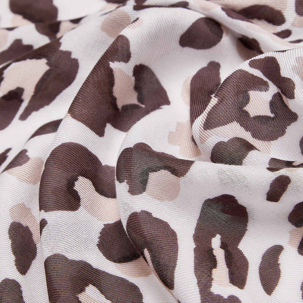 Stola Donna 90 x 180 cm LIU JO in Modal stampa Animalier Naturale