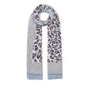 Stola Donna 90 x 180 cm LIU JO in Modal stampa Animalier Dusty Blue