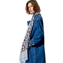 Stola Donna 90 x 180 cm LIU JO in Modal stampa Animalier Dusty Blue