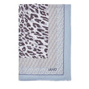 Stola Donna 90 x 180 cm LIU JO in Modal stampa Animalier Dusty Blue