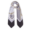 Women's Silk Scarf 120 × 120 cm LIU JO in Black Bow Print Fabric