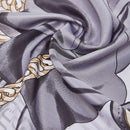 Women's Silk Scarf 120 × 120 cm LIU JO in Black Bow Print Fabric