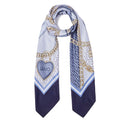 Foulard Donna 120 x 120 cm LIU JO in Tessuto stampa Fiocco Blu Scuro