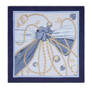 Foulard Donna 120 x 120 cm LIU JO in Tessuto stampa Fiocco Blu Scuro