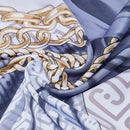 Foulard Donna 120 x 120 cm LIU JO in Tessuto stampa Fiocco Blu Scuro