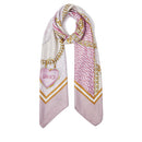 Foulard Donna 120 x 120 cm LIU JO in Tessuto stampa Fiocco Rosa