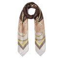 Foulard Donna 120 x 120 cm LIU JO in Tessuto Riciclato Beige Stampa Nastri