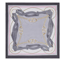 Foulard Donna 120 x 120 cm LIU JO in Tessuto Riciclato Nero Stampa Nastri