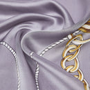 Foulard Donna 120 x 120 cm LIU JO in Tessuto Riciclato Nero Stampa Nastri