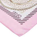 Foulard Donna 120 x 120 cm LIU JO in Tessuto Riciclato Rosa Stampa Nastri