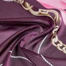 Foulard Donna 120 x 120 cm LIU JO in Tessuto Riciclato Rosa Stampa Nastri