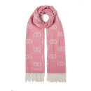 Stola Donna 70 x 180 cm LIU JO con Logo Jacquard Rosa