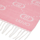 Stola Donna 70 x 180 cm LIU JO con Logo Jacquard Rosa