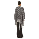 Poncho Donna LIU JO con Logo Monogram Jacquard Grey Cloud