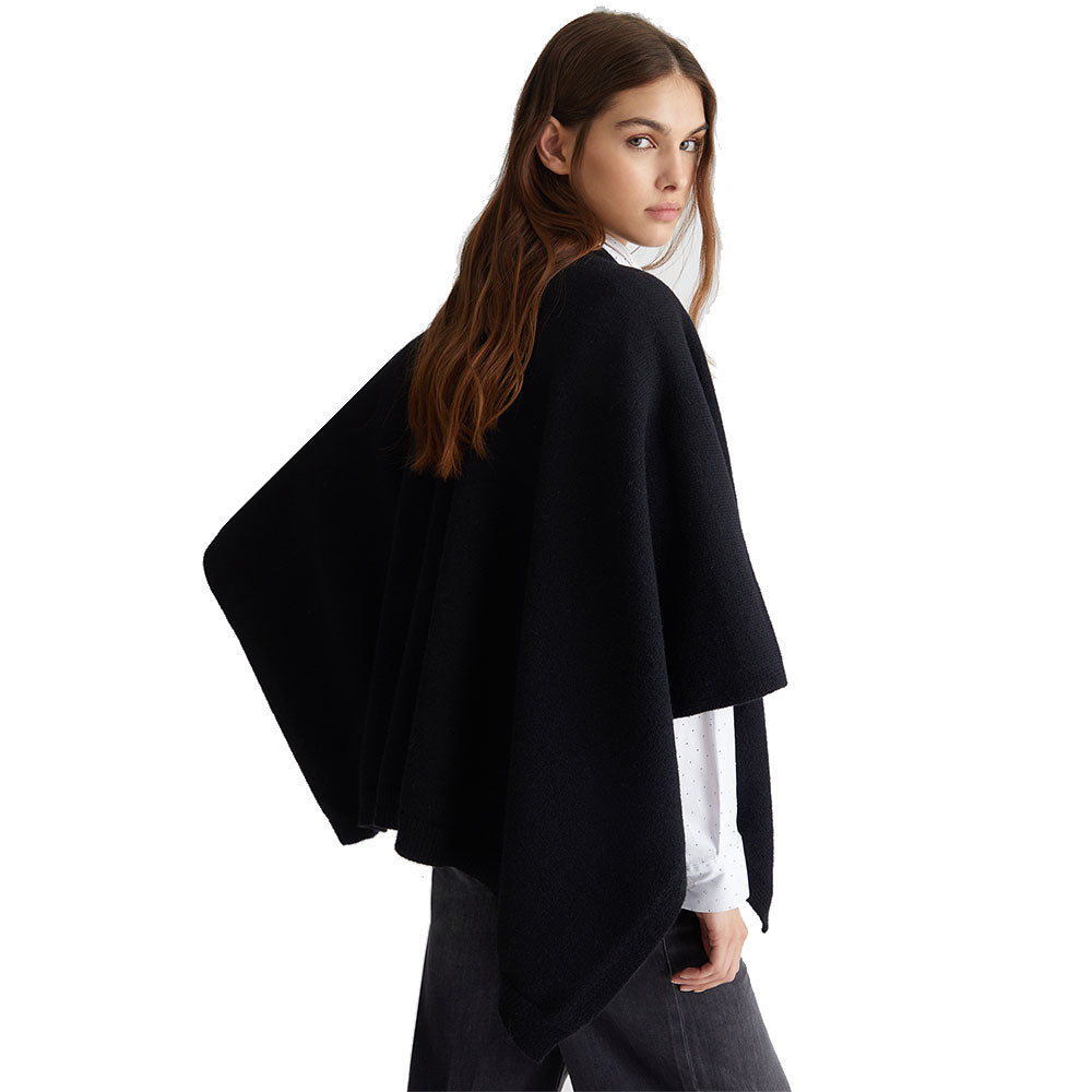 Poncho Donna LIU JO in Maglia Nera con Logo