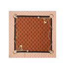 Foulard Donna 120 x 120 cm LIU JO con Logo Monogram Cameo Rose