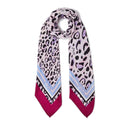 Foulard Donna 120 x 120 cm LIU JO motivo Animalier con Logo Fucsia