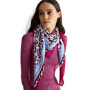 Foulard Donna 120 x 120 cm LIU JO motivo Animalier con Logo Fucsia