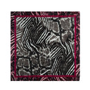 Foulard Donna 120 x 120 cm LIU JO motivo Pitonato con Logo Nero