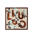 LIU JO Damenschal 120 x 120 cm aus brauner Viskose mit Blumendruck