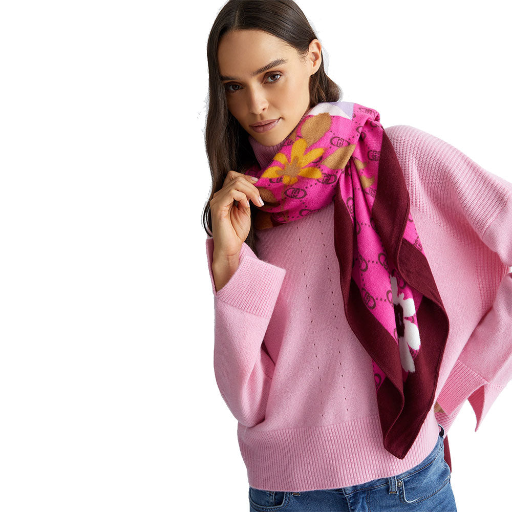Foulard Donna 120 x 120 cm LIU JO in Viscosa stampa Floreale