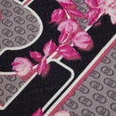 Foulard Donna 120 x 120 cm LIU JO stampa Floreale con Logo Nero