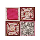 Foulard Donna 120 x 120 cm LIU JO stampa Patchwork Four Square Rosso