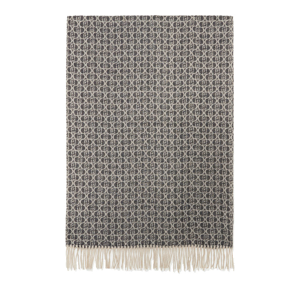 Stola Donna 65 x 180 cm LIU JO in Tessuto Jacquard Nero