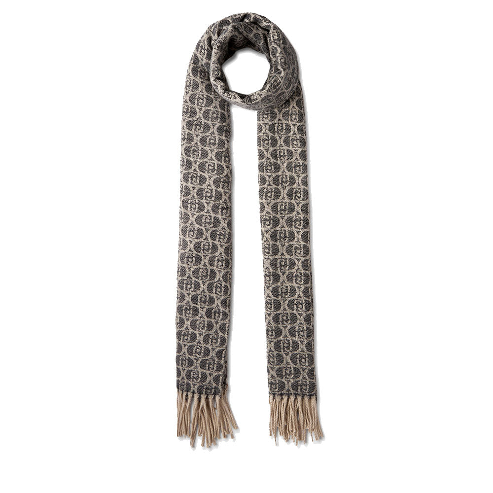 Stola Donna 65 x 180 cm LIU JO in Tessuto Jacquard Nero