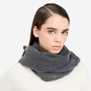 Stola Donna 65 x 180 cm LIU JO in Tessuto Garzato Nero con Logo Embossed