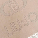 Stola Donna 65 x 180 cm LIU JO in Tessuto Garzato Desert Taupe con Logo Embossed