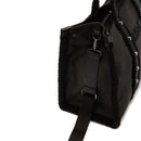 Shopping Bag Donna LIU JO in Tessuto Spalmato Effetto Montone e Inserti Teddy Nero