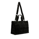 Shopping Bag Donna LIU JO in Tessuto Misto Lana con Logo in Teddy All Over Nero