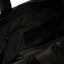 Shopping Bag Donna LIU JO in Tessuto Misto Lana con Logo in Teddy All Over Nero