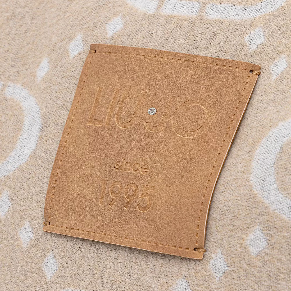 Shopping Bag Donna LIU JO in Tessuto Logato Beige