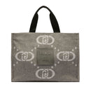 Shopping Bag Donna LIU JO in Tessuto Logato Grey Cloud