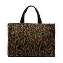 Shopping Bag Donna LIU JO in Tessuto stampa Brown Animalier