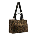 Shopping Bag Donna LIU JO in Tessuto stampa Brown Animalier