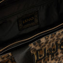 Shopping Bag Donna LIU JO in Tessuto stampa Brown Animalier